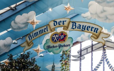 Hacker-Pschorr is Bavarian Heaven at Oktoberfest in Munich, Germany