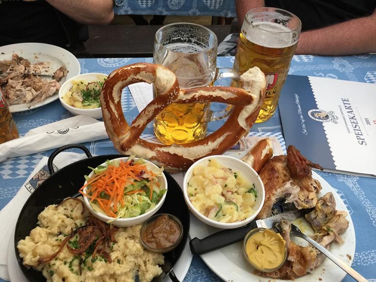 Awesome Food at Oktoberfest in Munich Germany, Meat & More