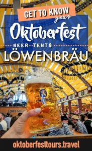 Löwenbräu Festzelt: the Oktoberfest beer tent with the rotating lion